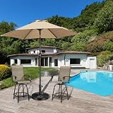 Yaheetech 14kg Cast Iron Effect Parasol Base 38/48mm Ø Heavy Duty Black view 5