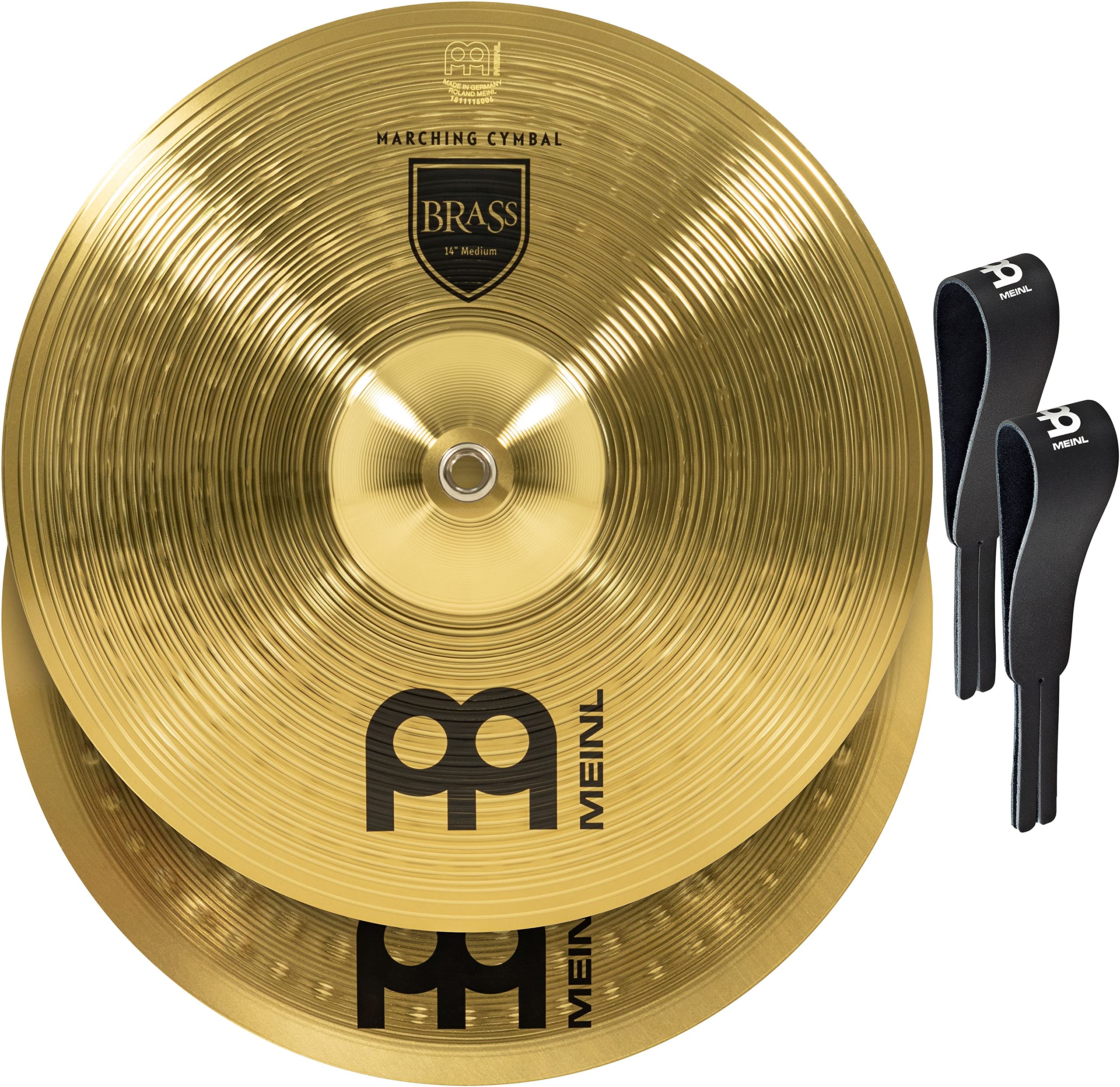 Meinl 14 inch Brass Medium Pair Marching Cymbals