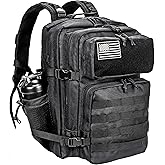 LHI Military Tactical Backpack for Men and Women 45L Army 3 Days Assault Pack Bag Large Rucksack with Molle System