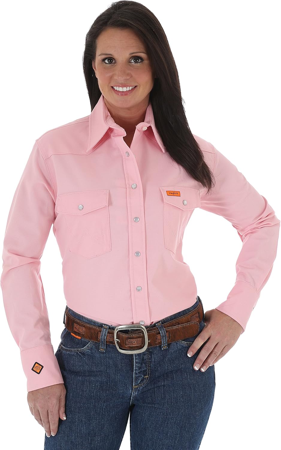 Wrangler RIGGS WORKWEAR Women's FR Western Long Sleeve Snap Workshirt: Clothing
