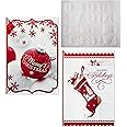 Hallmark Christmas Boxed Card Assortment, Ornament and Stocking (40 Cards with Envelopes and Silver Seals)