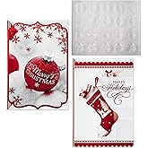 Hallmark Christmas Boxed Card Assortment, Ornament and Stocking (40 Cards with Envelopes and Silver Seals)