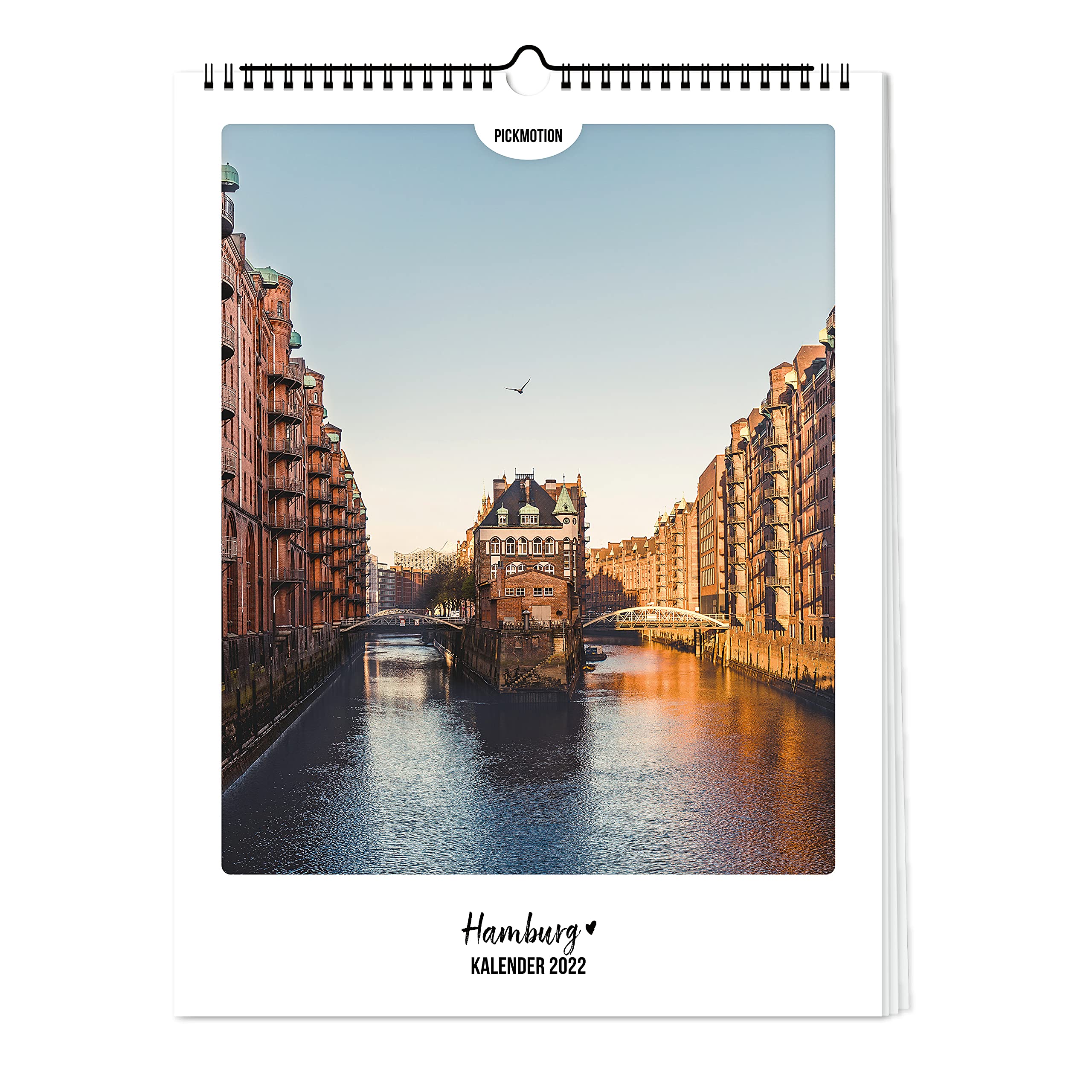 PICKMOTION Hamburg KM-0108-DE Wall Calendar 2022 with Selected Instagram Photographs, Creative Decoration, Planner, Gift, Wall Decoration, with Calendar Weeks and Holidays (DE/AT)