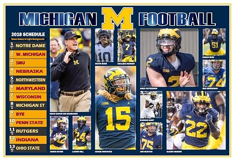 Amazoncom Posterwarehouse2017 Michigan Wolverines 2018