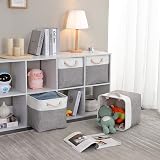 Mangata 30x30x30 cm Cube Storage Boxes 4 Pack Grey White Fabric view 4