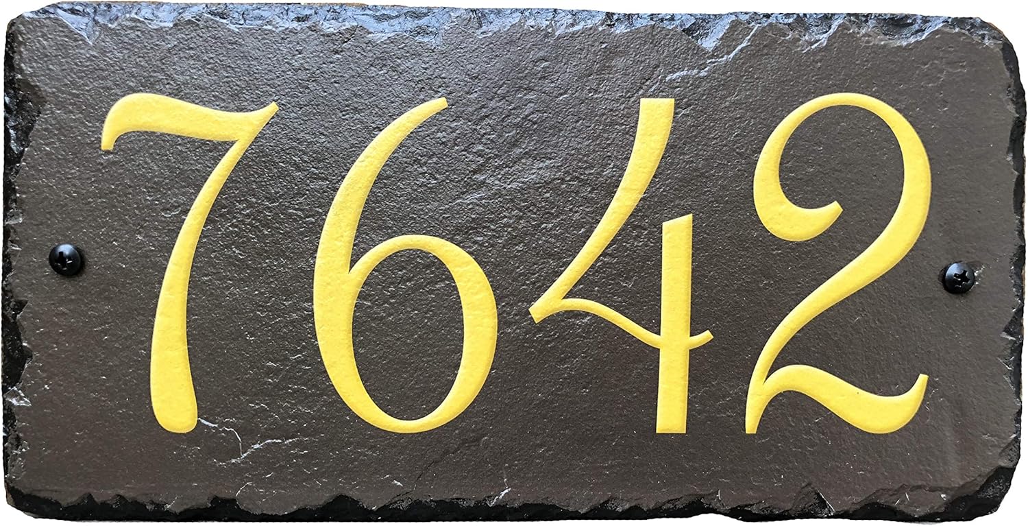 Address Signs - Sassy Squirrel Beautifully Handcrafted and Customizable Slate Home Address Plaque (12