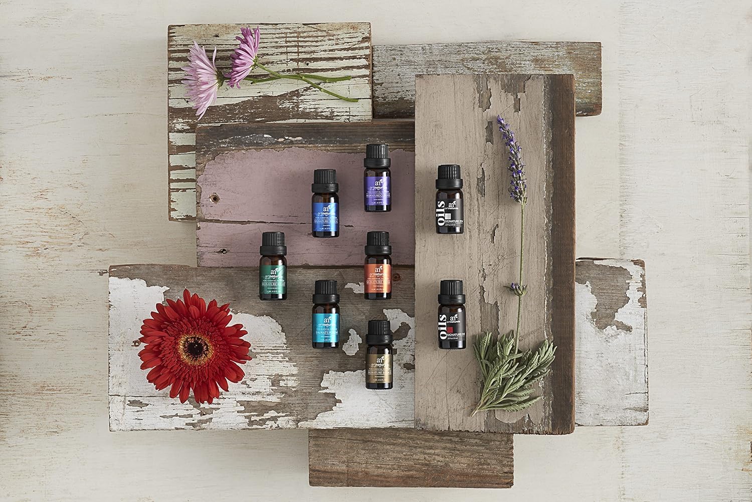 ArtNaturals Aromatherapy Essential Oil and Diffuser Gift Set - (150ml Tank & Top 8 Oils) - Peppermint, Tee Tree, Lavender & Eucalyptus - Auto Shut-Off – Therapeutic Grade: Home & Kitchen