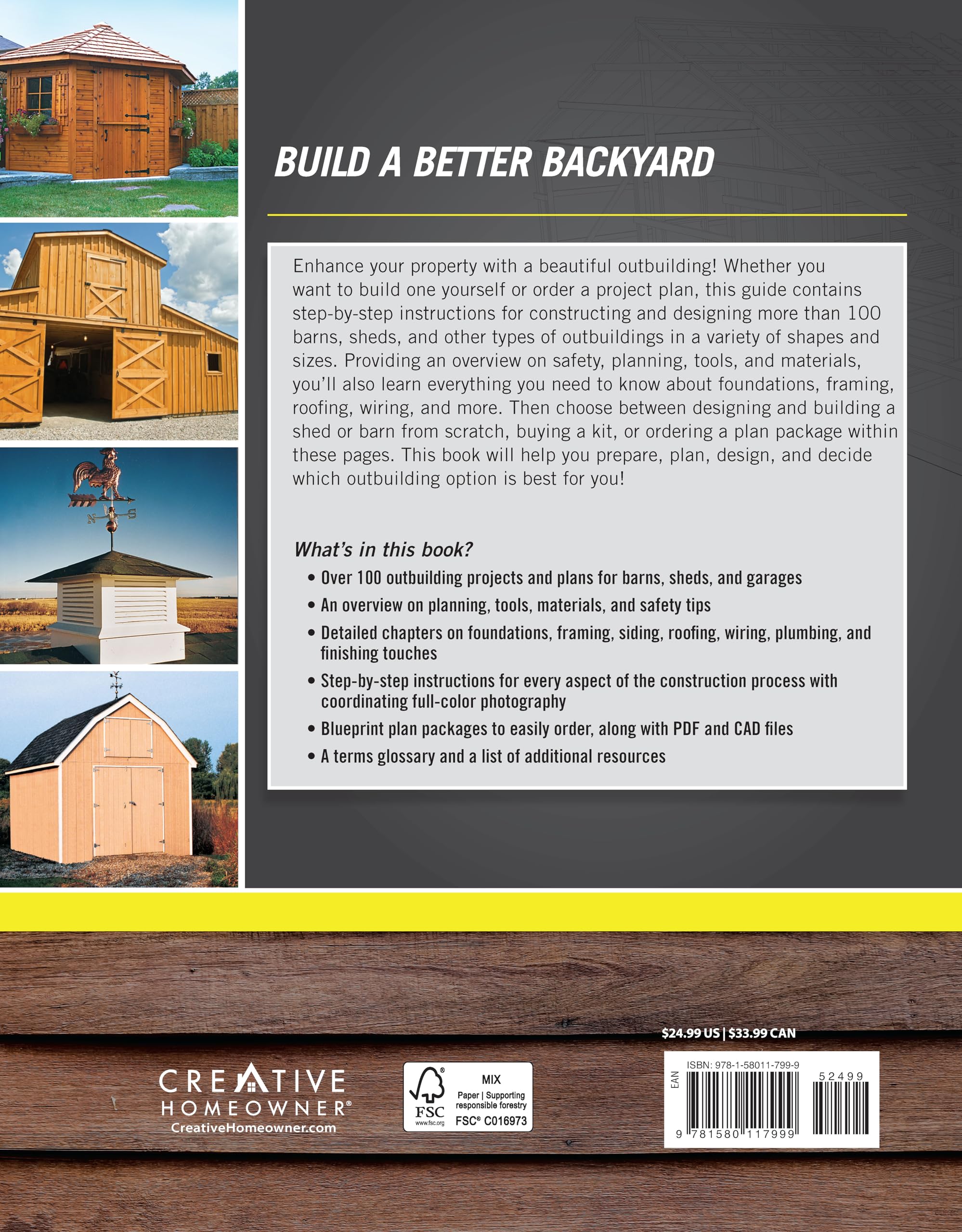 Ultimate Guide: Barns, Sheds & Outbuildings, Updated 4th Edition, Plan/Design/Build: Step-by-Step Building and Design Instructions (Creative Homeowner) Catalog of Plans for More Than 100 Outbuildings