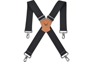 WELKINLAND Heavy-Duty 2Inch-Wide Full-Elastic Work Suspender For Jeans