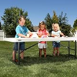 LIFETIME Commercial Adjustable Height Table 6 ft HDPE Top 3 Heights view 8
