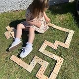Jaques of London Wooden Giant Dominoes Garden Games for Kids view 3