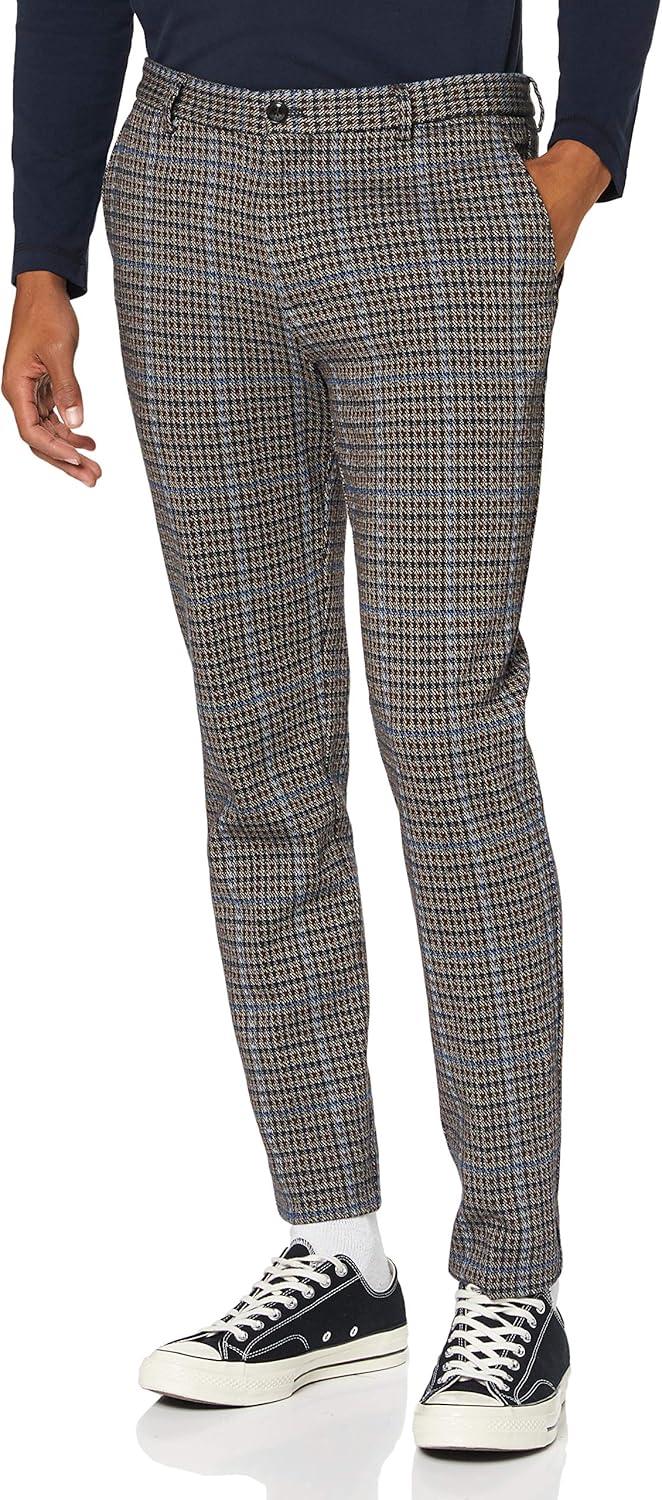 Scotch & Soda Herren Mott Chino Slim Fit Knitted Check Casual Pants