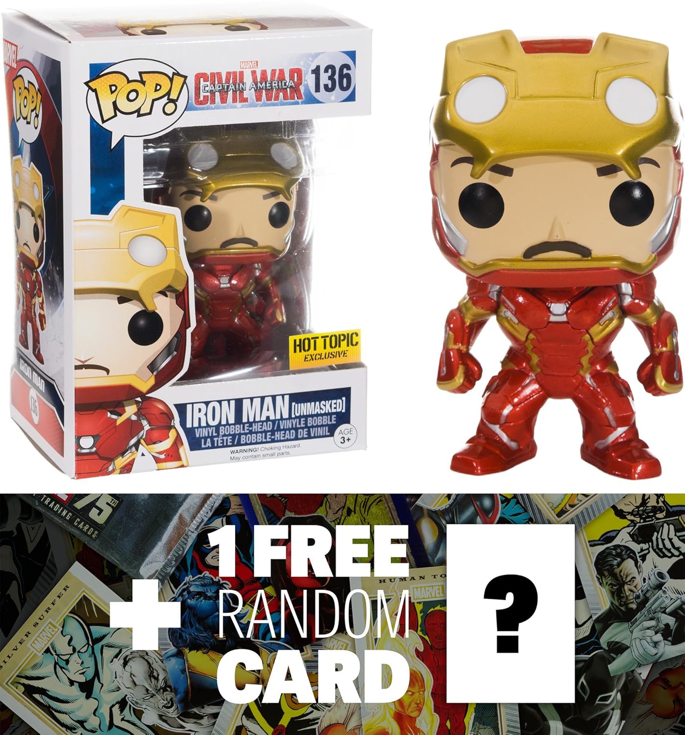 funko pop iron man unmasked civil war