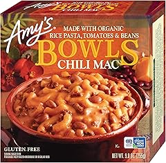 Amy's Frozen Meals, Chili Mac and Cheese Pasta Bowl, Made with Organic Rice Pasta, Tomatoes and Beans, Gluten Free, 9 oz.