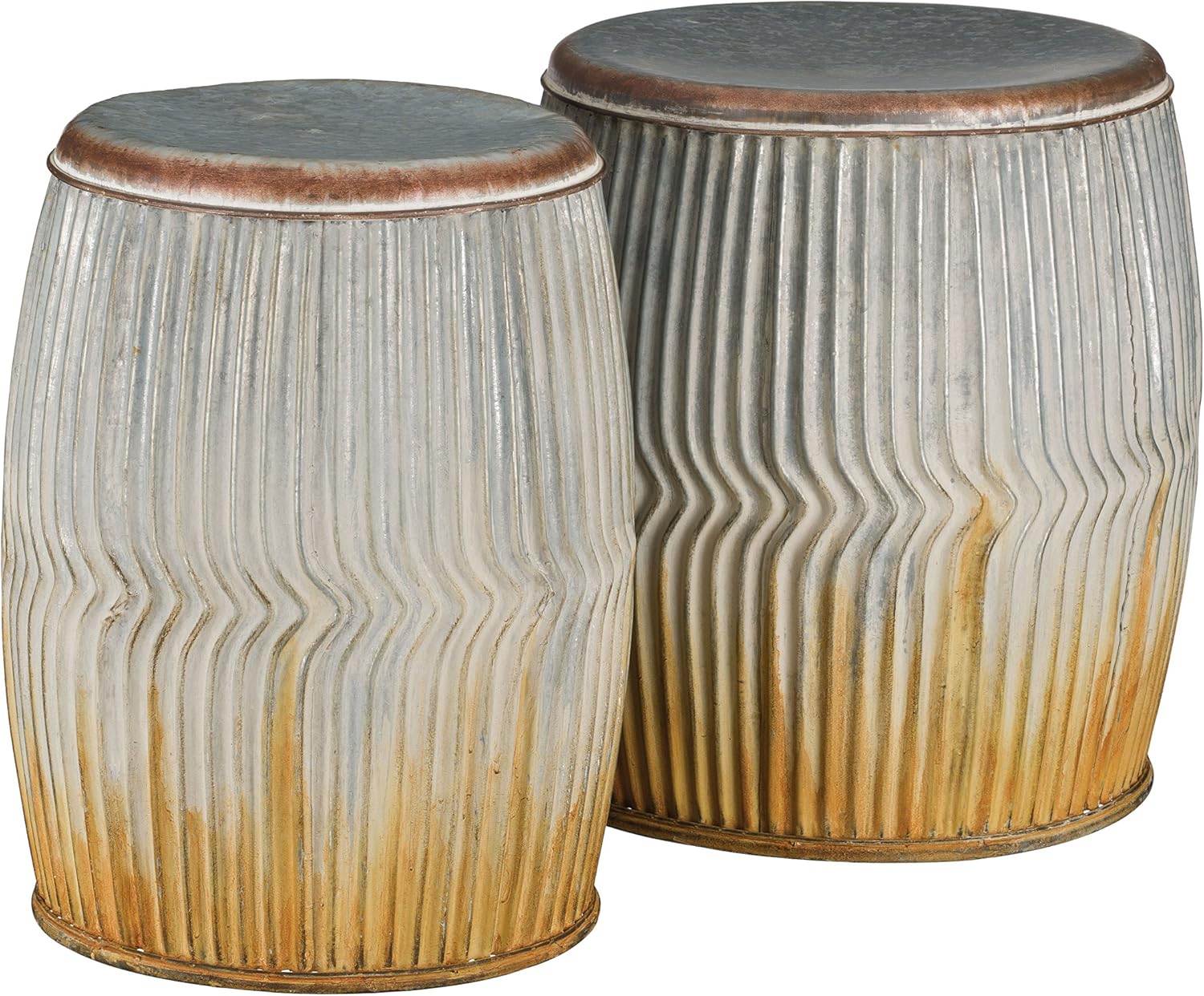 Galvanized Garden Stool