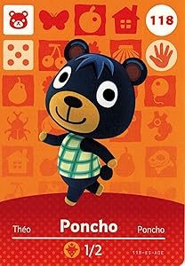 Nintendo Animal Crossing Happy Home Designer Amiibo Card Poncho 118/200 USA Version