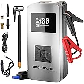 Jump Starter with Air Compressor, 12V 8000A Car Automotive Battery Jump Starter (6.0L Gas and 3.0L Diesel), 150PSI Tire Inflator Pump for Car, Motorcycle and Bicycle