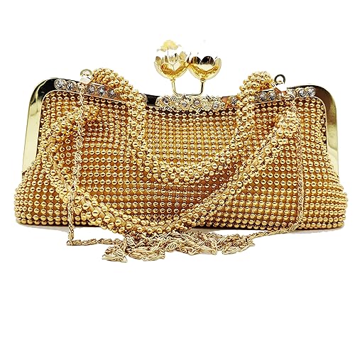 soft gold clutch bag