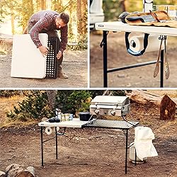 Lifetime Folding Tailgate Table with Grill