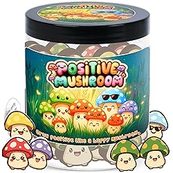 Positive Mushroom Jar With 60 Daily Affirmation