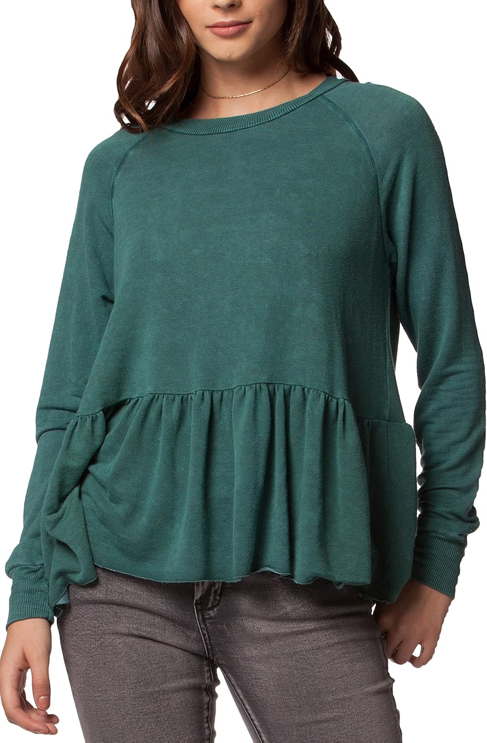 teal peplum top