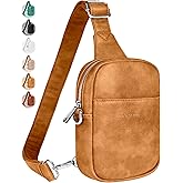 Vantamo Sling Bag for Women Adjustable Strap, RFID & Anti-Pickpocket Clip Cross Body Bags for Women, PU Leather Pack