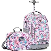 NEW TILAMI Rolling Backpack for Kids 18 Inch Wheeled Laptop Backpack Kids School Travel