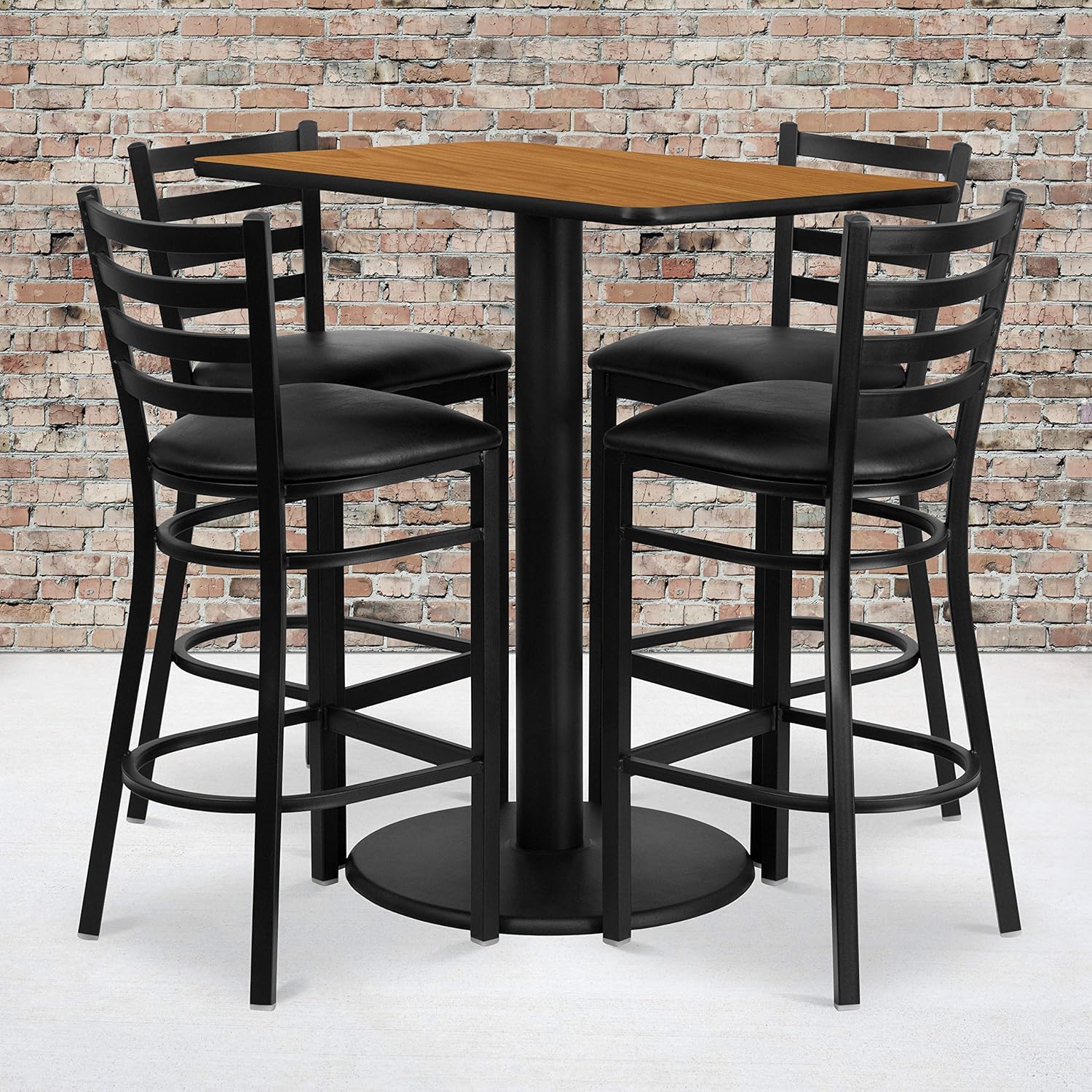 Best Ladder Back Restaurant Bar Stool In Black