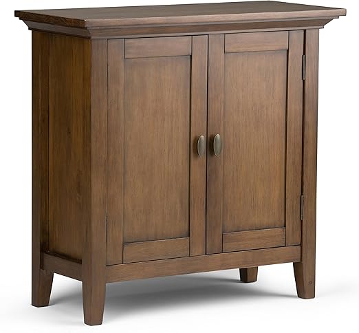Amazon Co Jp Simpli Home Redmond Solid Wood 32 Inch Wide Rustic Low Storage Cabinet In Rustic Natural Aged Brown 141 Ä¸¦è¡è¼¸å¥ Home Kitchen