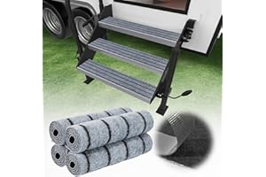 DEPSUNNY RV Step Covers 4 Pack, 24"*7.5" Camper Step Rug, Stair Covers for Camper Mobile Home,Compatible with Lippert, MORryde Step, Keep Your RV Cleaner(24” X 7.5”/4 Pack)