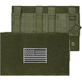 MOLLE Patch Panel Mounting Placard Platform, Hook &amp; Loop Panel - DIY Morale Patch Board for Tactical Vests &amp; Backpacks（Green）