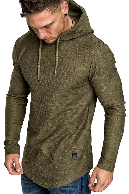 Amaci&Sons Herren Oversize Kapuzenpullover Hoodie Sweater Pullover Sweatshirt 4011