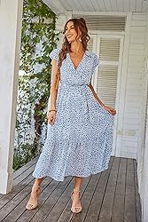 PRETTYGARDEN Women's Summer Floral Boho Dress Wrap