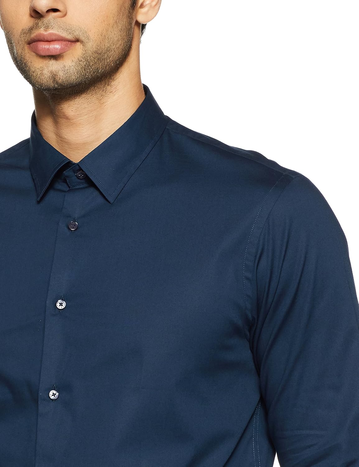 arrow newyork men's solid slim fit formal shirt