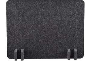 S STAND UP DESK STORE Stand Up Desk Store ReFocus Raw Noise and Distraction Reducing Freestanding Acoustic Desk Divider Mounted Privacy Panel (Anthracite Gray, 20.9" x 16")