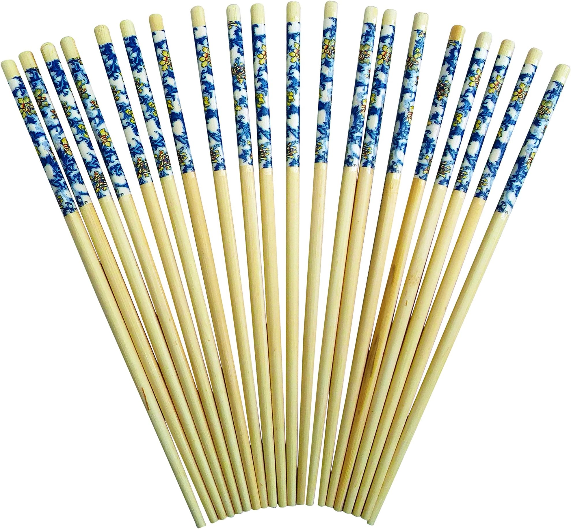 ChopSticks - 10 Pairs of Bamboo Wooden Chop Stick Blue Dragon