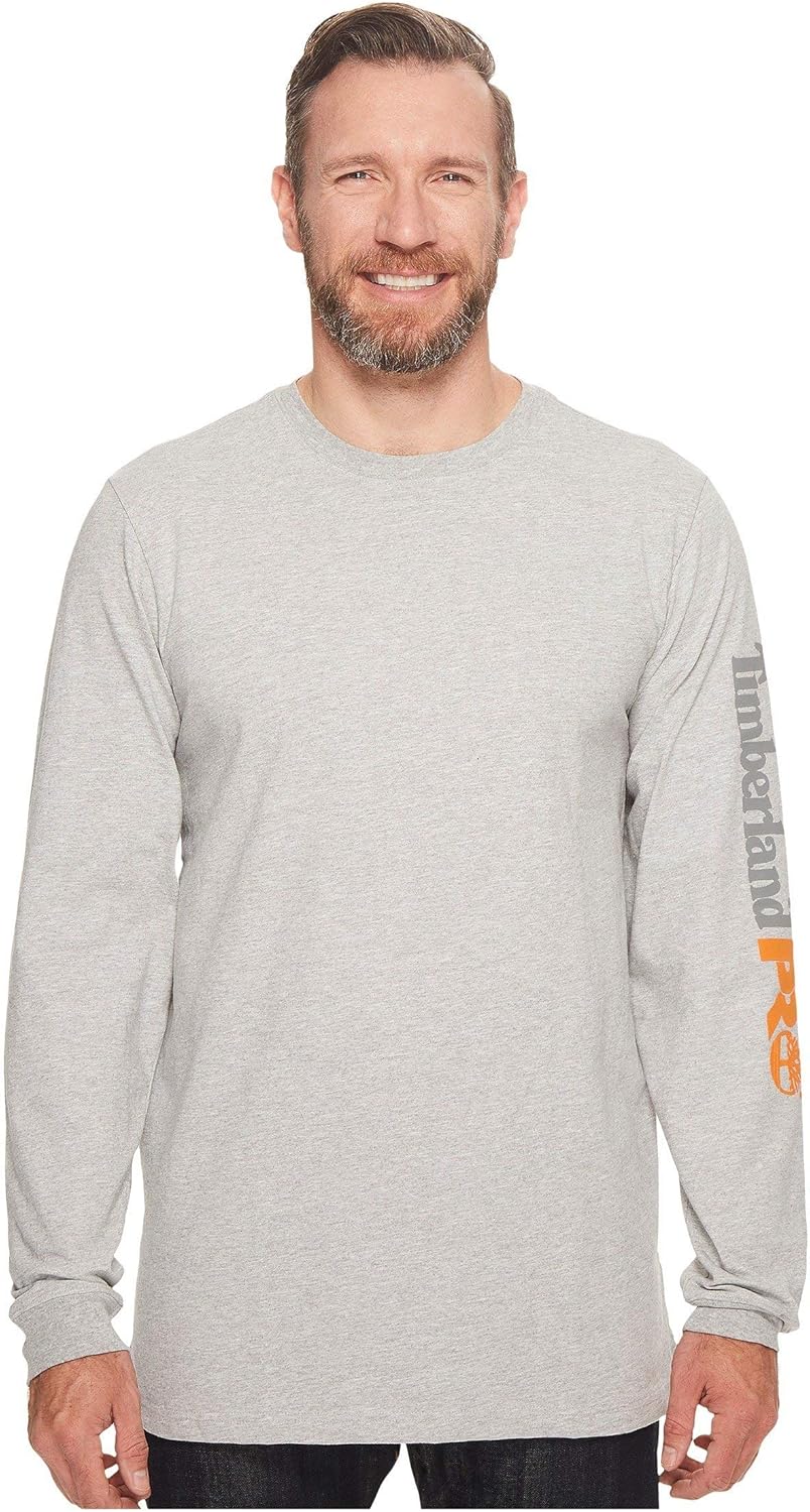 Timberland PRO Men's Big & Tall Base Plate Blended Long-Sleeve T-Shirt with Logo (Big/Tall) at  Men’s Clothing store