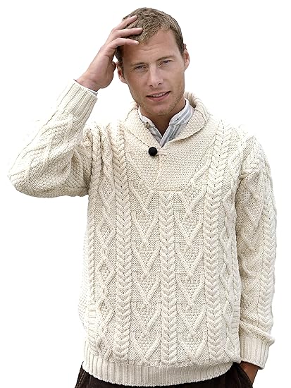 fisherman shawl collar sweater