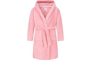 FunnyPaja Kids Soft Towel Hooded Robe Cotton Bathrobe for Girls 5-16 Years