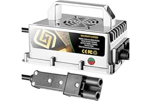 Croliumcx 48Volt 15Amp Aluminum Casting Wide Voltage Golf Cart Battery Charger Matching 2-pin Yamaha Nabson Plug Charges The Battery of G19/G20/G21/G22 Golf Carts