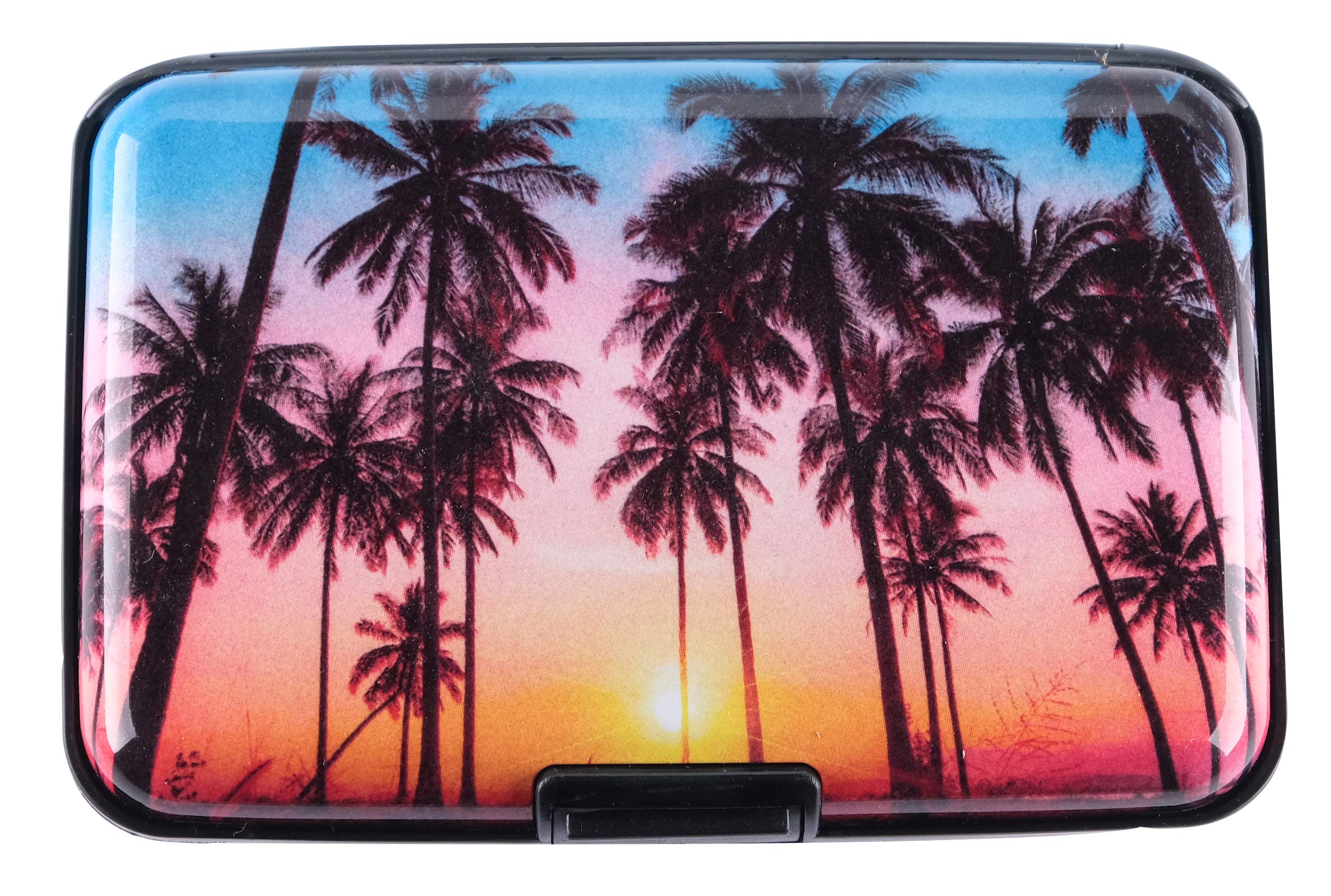 EZ LIFE PRODUCTS Mini RFID Aluminum Wallet Credit Card Holder Slim Metal Hard Case Business Card Case for Women Men, CCW038, S, Modern