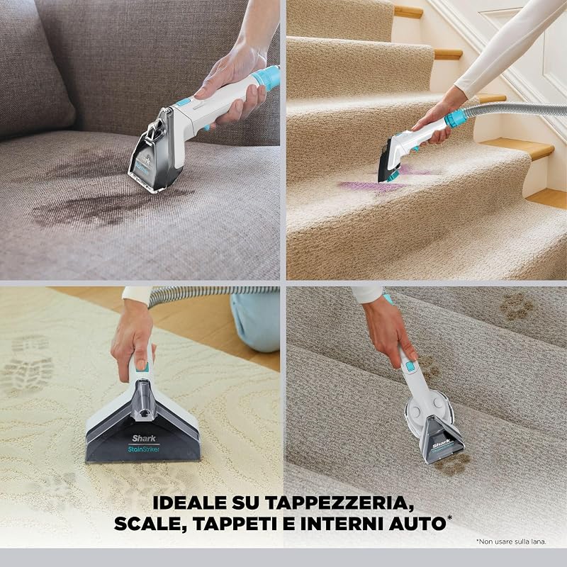 StainStriker, Pulitore Tappezzeria Smacchiatore, Portatile Bianco/Blu