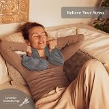 Qomfor Microwavable 1.5kg Weighted Neck Wrap Lavender Scent Grey view 5