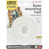 Scotch Foam Mounting Tape, 1/2-in x 150-in, White, 1-Roll