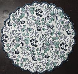 Ridhi Bo-ho Round Place Mat Double Layer Floral