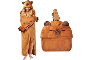 Moyel Funny Capybara Wearable Blanket Hoodie Capybara Gifts for Women Adults Teen Girls Cute Christmas Anniversary Stuff Birt