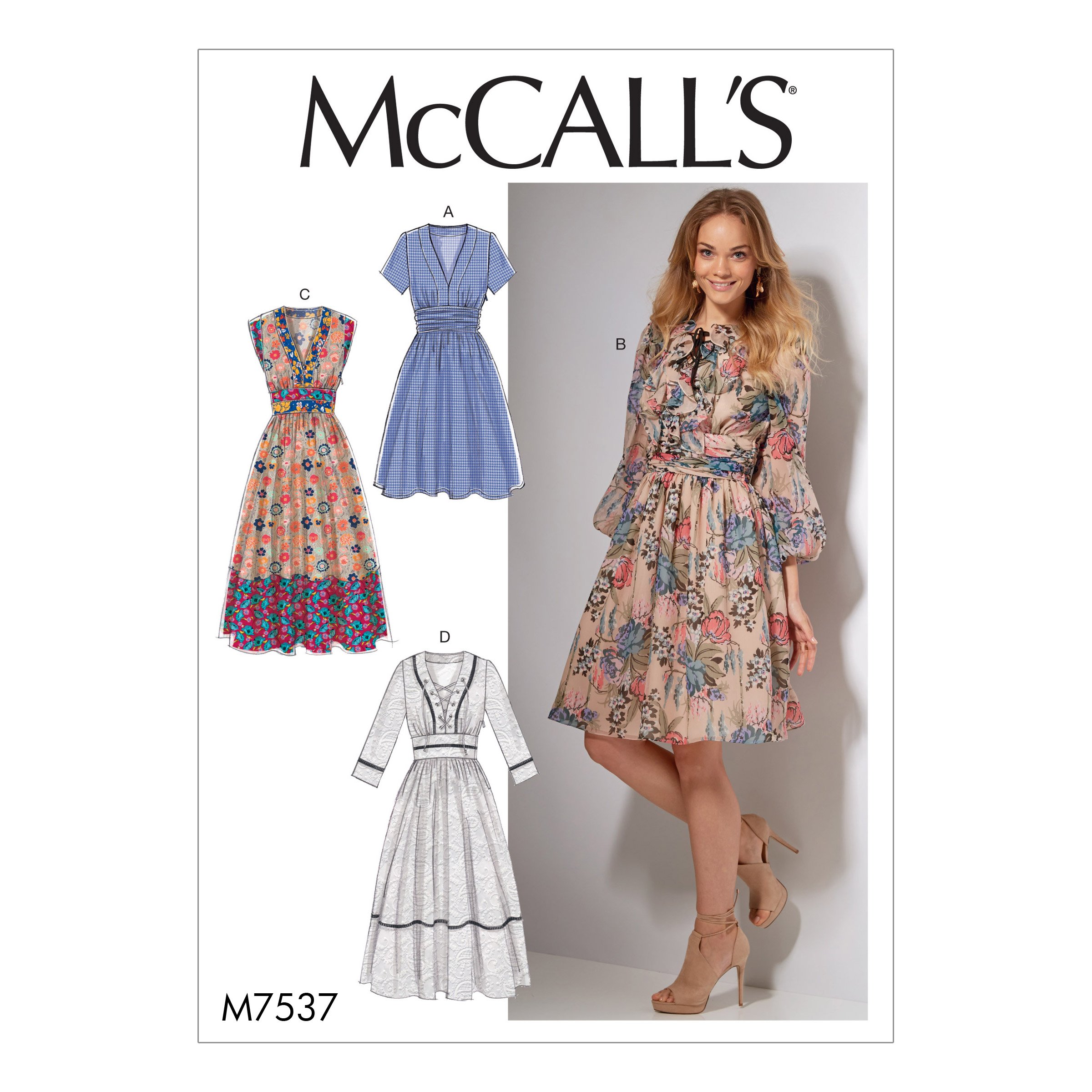 Mccall's Patterns 7537 A5,Misses Dresses,Sizes 6-14, Tissue, Multi/Colour, 17 x 0.5 x 0.07 cm