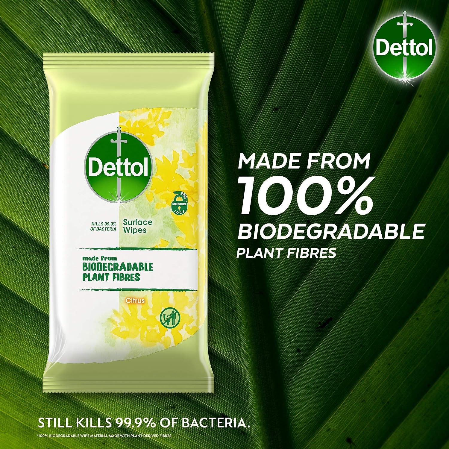 Dettol Biodegradable Multipurpose Citrus Zest Wipe 80ct x 480 Units, 80 count (Pack of 5) - Image 3