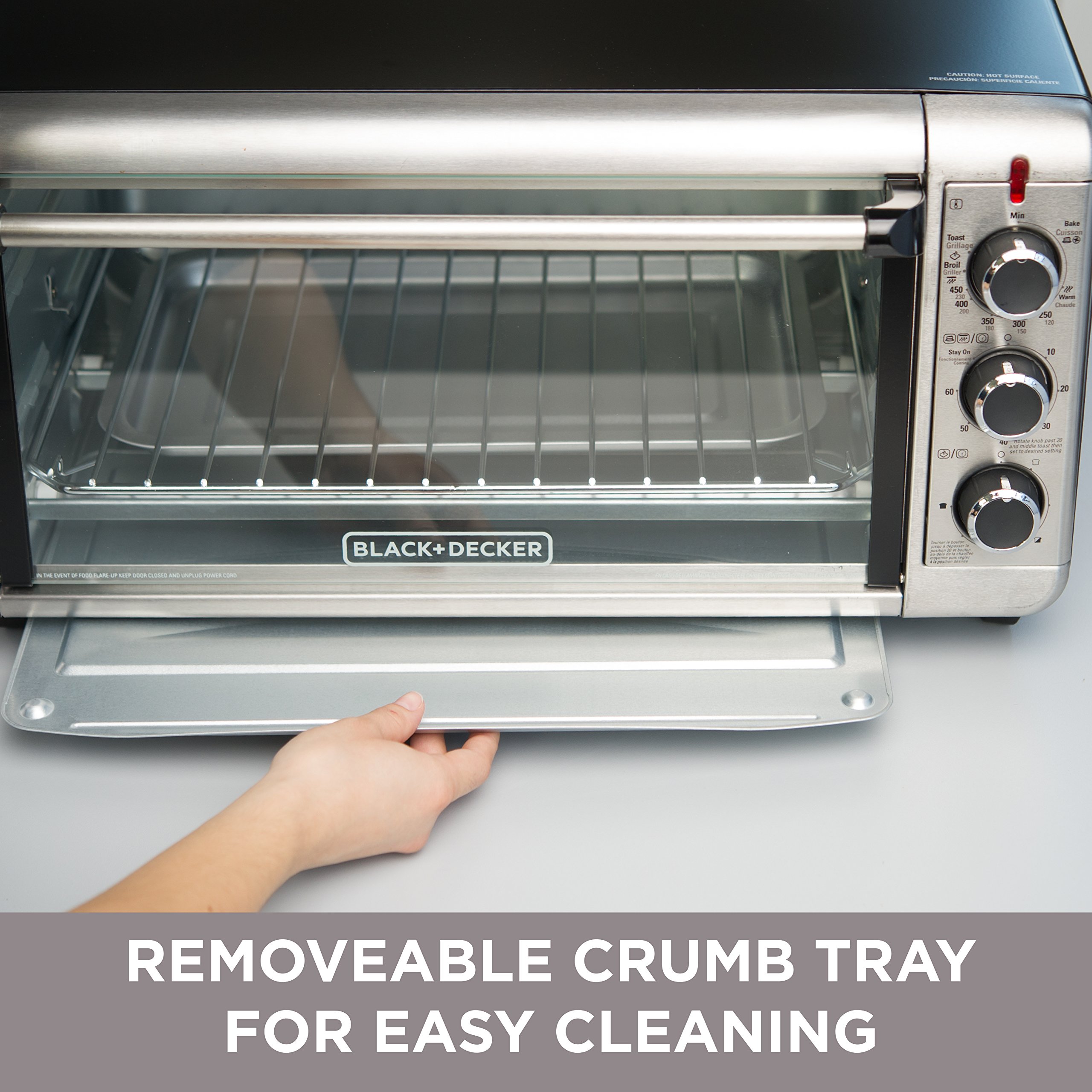 BLACK+DECKER 8Slice ExtraWide Countertop Convection Toaster Oven