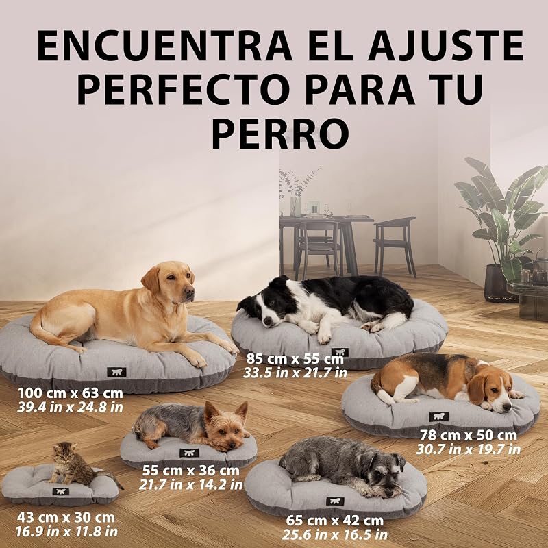 Cojín Acolchado Para Perros Y Gatos Scott 45/2, Doble Cara, Escocés, Suave Terciopelo, Lavable, Marrón, XS
